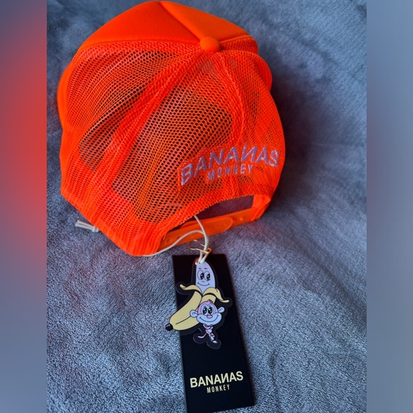 BANANAS MONKEY - Yin Yang Twins Trucker Hat Color:Orange Size:OSFM (SnapBack)NWT - Picture 4 of 6